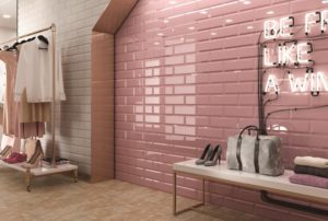 Amb BISEL 10x30 Rosa Brillo + Coco Mate + Cementine Beige