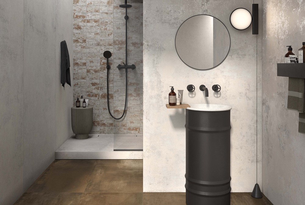 IVORY 120X270 + REVEAL IVORY 11,5X23 + INTERNO 9 RUST 60X120