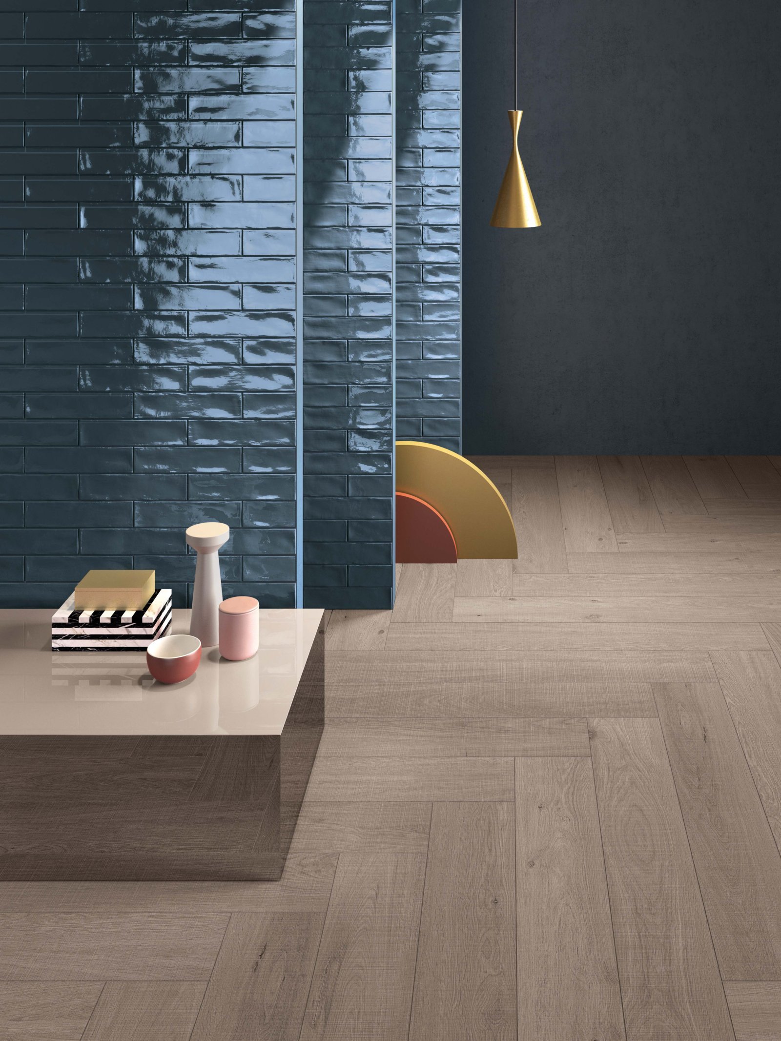 BRICK BLUE + WOOD TAN 20X120